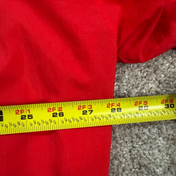 VTG Champion Ohio State Buckeyes Red Windbreaker Hooded Jacket Men's XL Pockets - Picture 7 of 10